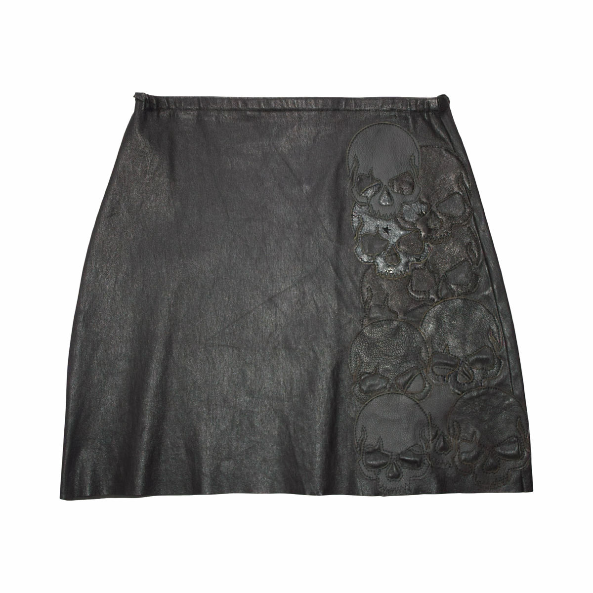 1/1 Leather Short Pencil Skirt